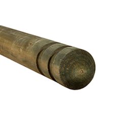 125mm CCA WAT Dbl Collar Pine Bollard Dome H4